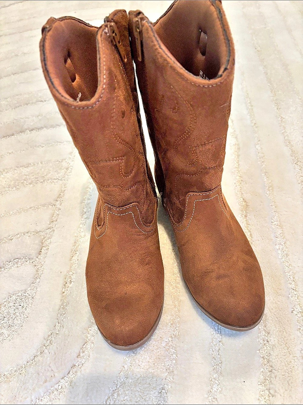 Sonoma Western Embroidered Boots Girls US 2 Brown